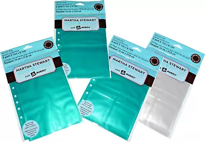 Martha Stewart Home Office Avery Secure Top Sheet Protectors 5.5 X 8.5 Mini Teal • $6.49