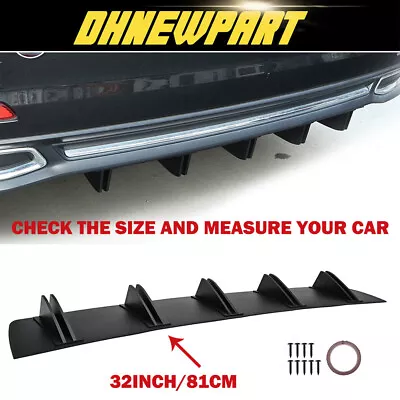 For Mitsubishi Lancer EVO X Rear Bumper Spoiler Diffuser Lip Shark Fin Splitter • $38.99