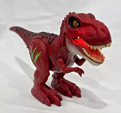 Roaring Walking Lights Up Red T - REX Tyrannosaurus Toy Action 7x12” • $12.95