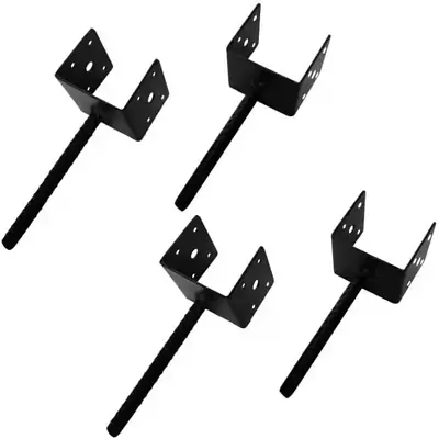 U Shape Fence Post Holder Anchor Metal Black Powder Coated 6 Inches *6 Inches • $40.61