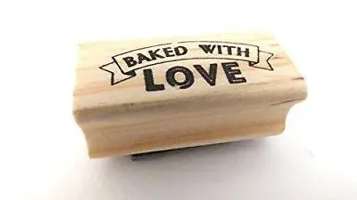 East Of India Rubber Stamp - BAKED WITH LOVE • £3.25