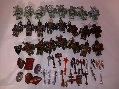 Mega Bloks Dragons Krystal Wars Knights Mini Figure Lot With Weapons 47 Pieces! • $40