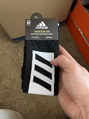 Mens Adidas Creator 365 Basketball Socks 1 Pair  Size M (size 6.5-9 Mens) • $12.99