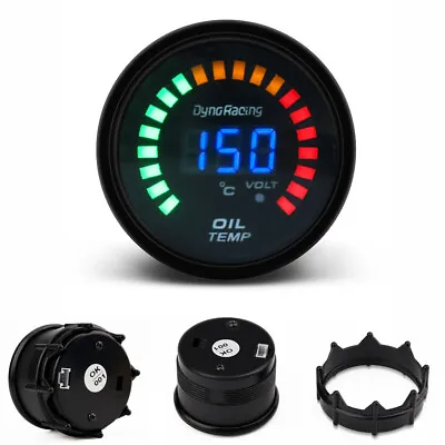 2  52mm Car Smoke Lens LED Digital / Analog Oil Temp Temperature Gauge Meter • $19.83