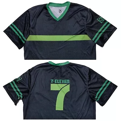 7-11 Apparel Convenience Store Short Sleeve Shirt Uniform Jersey Green Large L • $14.99