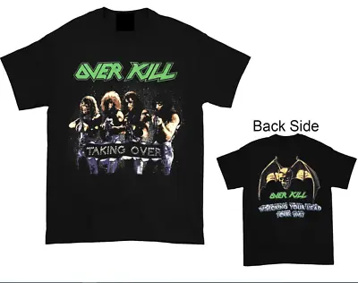Overkill Taking Over Wrecking Your Head Tour 1987 Black T-Shirt • $24.29