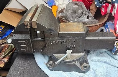 Vintage CRAFTSMAN 6  Workshop Swivel  Bench VISE  51856 • $199.99