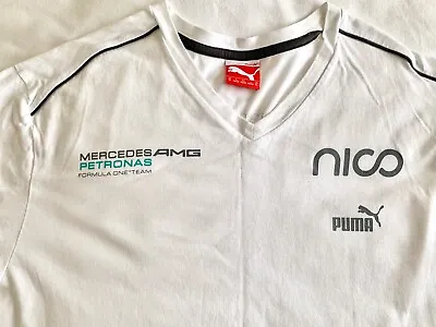 Nico Rosberg Puma F1  Mercedes Benz T-Shirt Mens XL Formula One Racing • £16