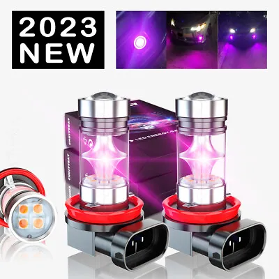 2x Pink Purple H11/H8 LED Fog Driving Lights DRL Bulbs For 2006-2018 Honda Civic • $13.56