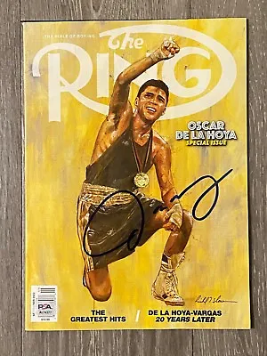 OSCAR DE LA HOYA Signed Autographed  The Ring  Magazine ~ PSA/DNA COA • $199.99