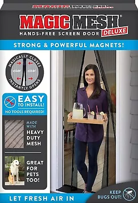 Magic Mesh Deluxe Hands Free Magnetic Screen Door 83  X 39  Black • $9.99