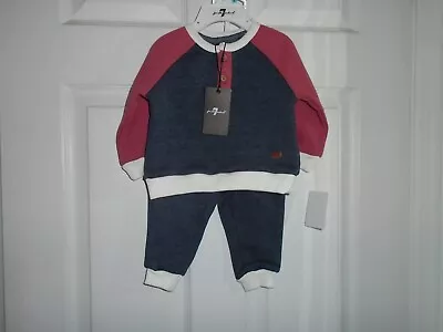 7 For All Mankind Baby Boy 2 Piece Fleece Set Size 3/6 Months New With Tags • $9.99