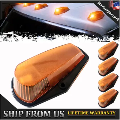 5x Marker Roof Top Cab Lights T10 Amber LED Kit For 80-97 F150 F250 Super Duty • $33.96