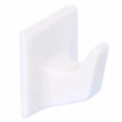 SMALL SELF ADHESIVE WHITE STICK ON HOOKS Sticky Clothes Hat Coat Hanger Peg • £5.29