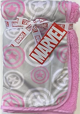 Marvel Avengers Captain America Pink Fleece Blanket 30 In X 30 In • $19.95