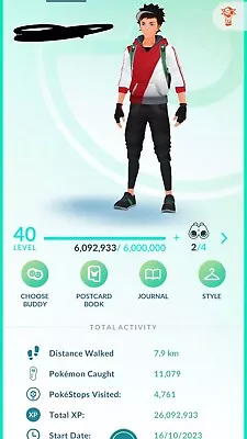 PokÉmon Go Lvl 40+ - 1m+ Stardust - 20+ Shiny - Ptc✨ • $27.99