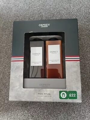 Osprey Hand Ritual Gift Set Bergamot Vetiver Leather Hand Wash & Lotion In Stand • £17