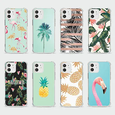 Case For Iphone 15 14 13 12 11 Se 8 Pro Shockproof Phone Cover Flamingo Palms • £5.99