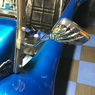 $25.89 • Buy For VW Dune Buggy Baha Hot Rod ATV Custom Aluminum Skeleton Hand Mirrors Chrome