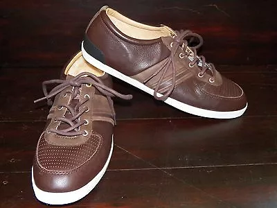 New Mens UGG Brook-Lin Brooklin Two Tone Grizzly Brown Leather Shoes Sneakers • $39.99