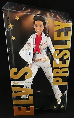 Elvis Presley Barbie Doll “American Eagle” Jumpsuit Barbie Signature Gold Label • $84.98