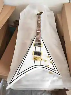 Hot Sale High-end Custom Jackson Electric Guitar Flying V-Shaped White Standard • $500.25