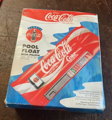 Vintage Coca Cola Pool Float  Enjoy Coca Cola  1990s Fridge Style Pool Float • $73.50