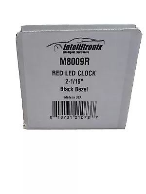 Intellitronix M8009R LED Digital Clock 2 1/16  W/ 2 Push Buttons Black Red • $42.79