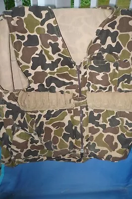 Ll Bean Camo  Duck Hunting Vest Made In Usa  Sz Lg   Lined Game Pouch • $13.99