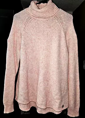 Michael Kors Cable Knit Turtleneck Pink Sweater Women's Size L  • $16.99