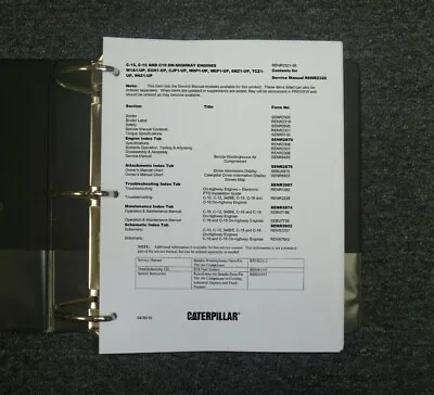 $699 • Buy Caterpillar Cat C-15 C-16 C-18 On-Highway Engine Shop Service Repair Manual