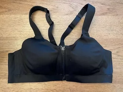 Victoria's Secret Pure Black 34DD Sweat On Point Knockout Max Support Sport Bra • $20.99