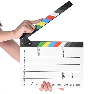 Director Movie Video Slate Clapboard Film Movie Clapper Board Color Clap Stick • $24.49