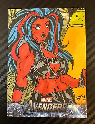 2012 Upper Deck Marvel Avengers Assemble - Sketch - Red She-Hulk - Boo • $99.99