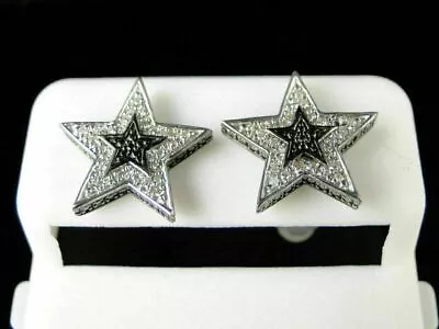2Ct Lab Created Diamond Men's Stud Star Shape Earrings 14K Yellow Gold Plated • $79.54