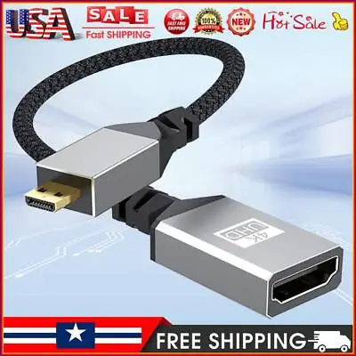 20CM Micro HDMI-Compatible Male To Female Cable V2.0 Right Angled (Straight) • $7.39