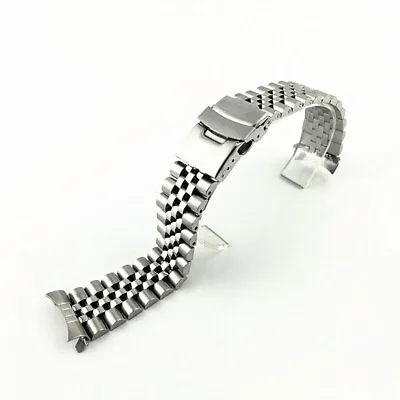 Curved Ends Metal Strap 18 19 20mm 21mm 22mm 23-30mm Stainless Steel Watch Band • $19.96