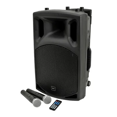 QTX QX12PA Portable PA System Battery Bluetooth USB Sound 2 X Wireless Handheld • £248