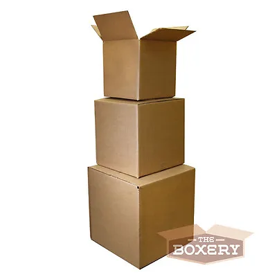 100 Boxes 8x4x4'' Shipping Packing Mailing Moving Corrugated Cartons -The Boxery • $41.75