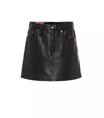 NWT Acne Studios Black Lamb Leather Skirt EUR 36/US 6 - Retail $900 • $165