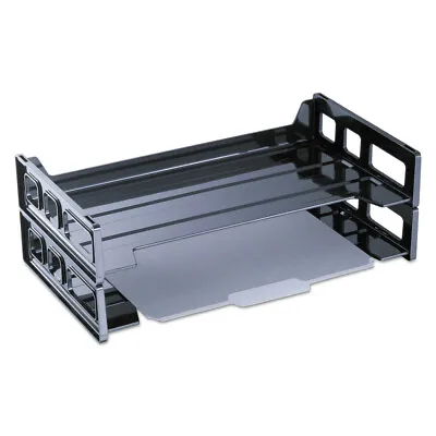 Universal 08101 Recycled Plastic Side Load Desk Tray - Legal Black (2/PK) New • $16.73