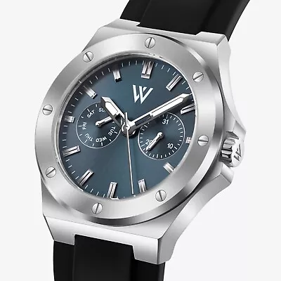 W&V Oceano 41mm Blue/silver Skeleton Stainless Steel Automatic Watch  • $79.99
