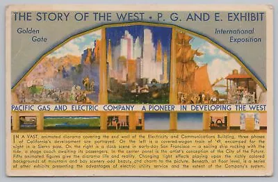 Theme Park & Expo~Pacific Gas & Electric Co~Pioneer Development~Vintage Postcard • $1.35