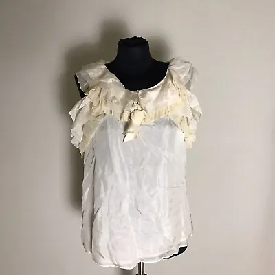 MM Couture Silk Blouse Cream M • $30