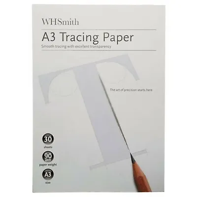 WHSmith A3 Tracing Paper 30 Sheets 90 Gsm • £8.99