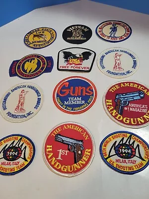 Lot Of 12 Gun And Shooting Patches Handgun Rifle Patriotic • $12.99