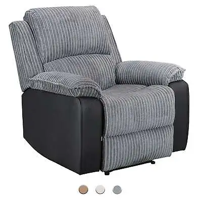 WestWood Fabric Manual Recliner Sofa Faux Leather Armchair Lounge Cinema Chair • £239.99