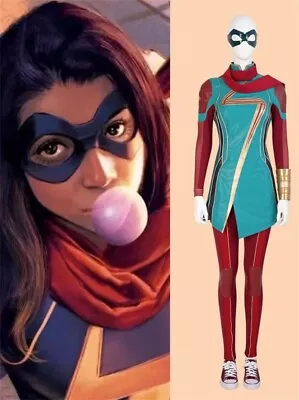 Marvel Comics Ms Marvel Kamala Khan Cosplay Halloween Costume Superhero Outfit • $150.70