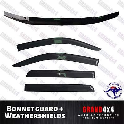 Bonnet Protector + Weathershields For Nissan Navara D40 10/2011 - 2015 Dual Cab • $108