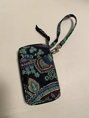 VERA BRADLEY Wallet Wristlet ID Holder Retired Blue Rhapsody Pattern ~ EUC • $12.99